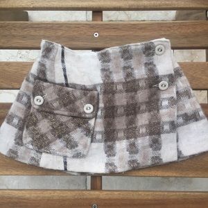 Burberry Kids Plaid Skirt - Brown and Cream